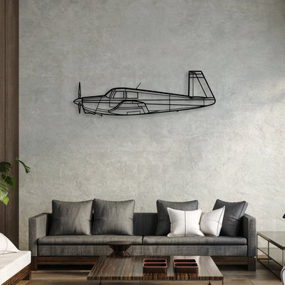 Archer LX Classic Aircraft Silhouette Metal Wall Art - Aviation Hangar Decor