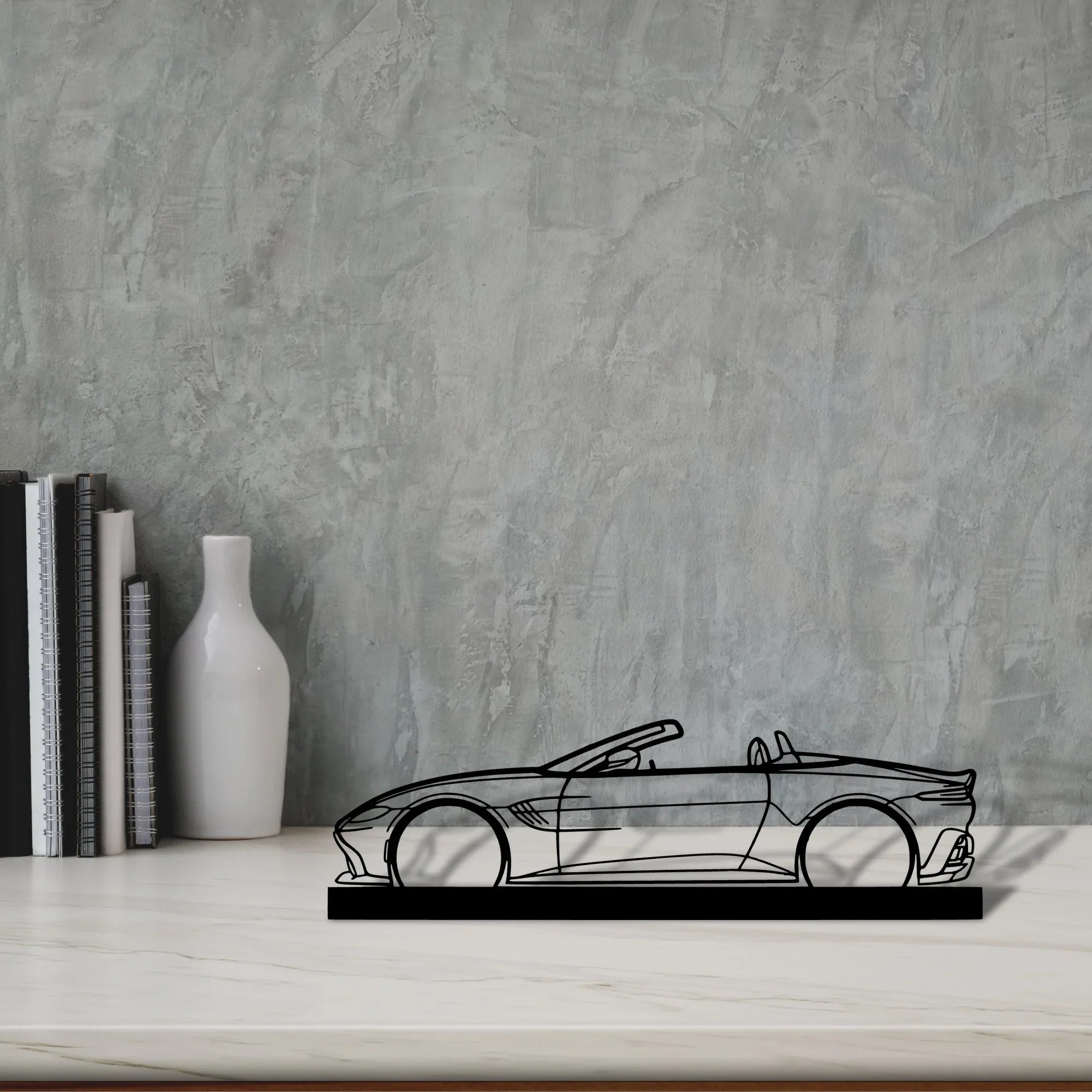 aston-vantage-cabrio Silhouette Metal Art Stand - Turbo Silhouette