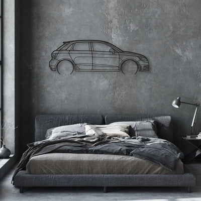 audi a1 Classic Silhouette Metal Wall Art - Automotive Garage Decor