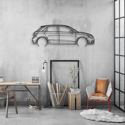 audi a1 Classic Silhouette Metal Wall Art - Automotive Garage Decor