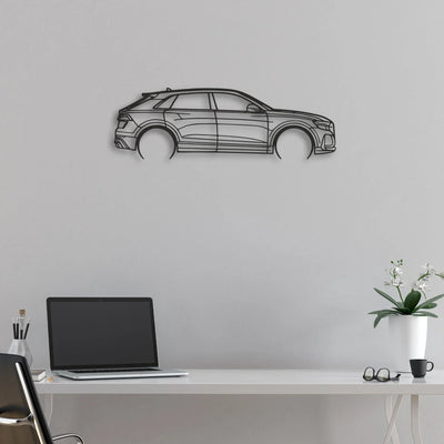 audi q8 Classic Silhouette Metal Wall Art - Automotive Garage Decor