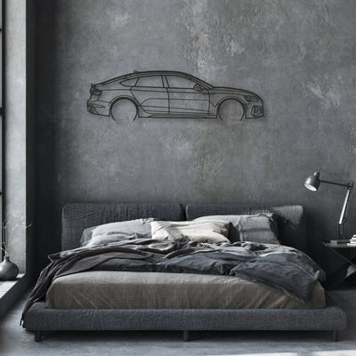 audi rs5 Classic Silhouette Metal Wall Art - Automotive Garage Decor
