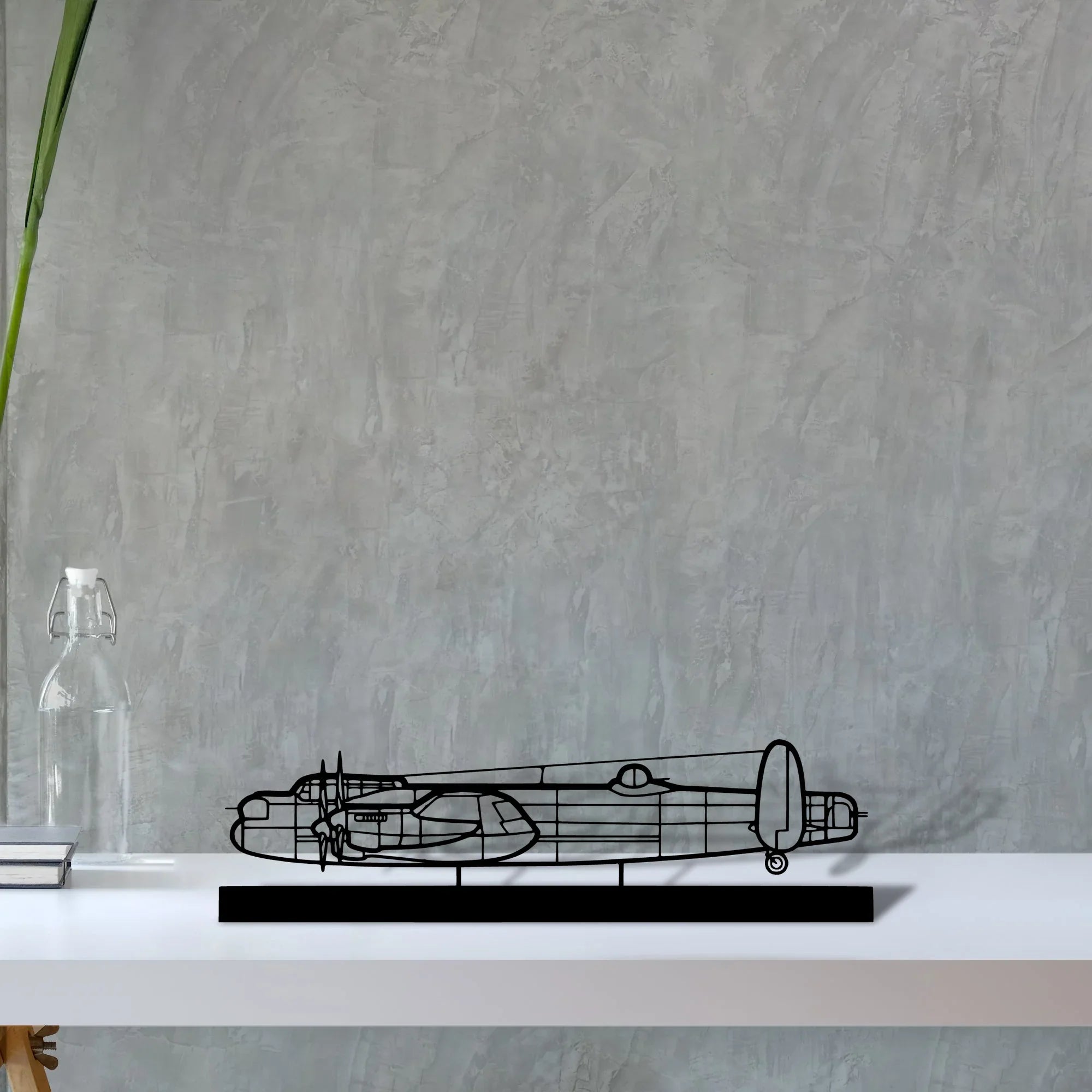 avro-lancaster Silhouette Metal Art Stand - Turbo Silhouette