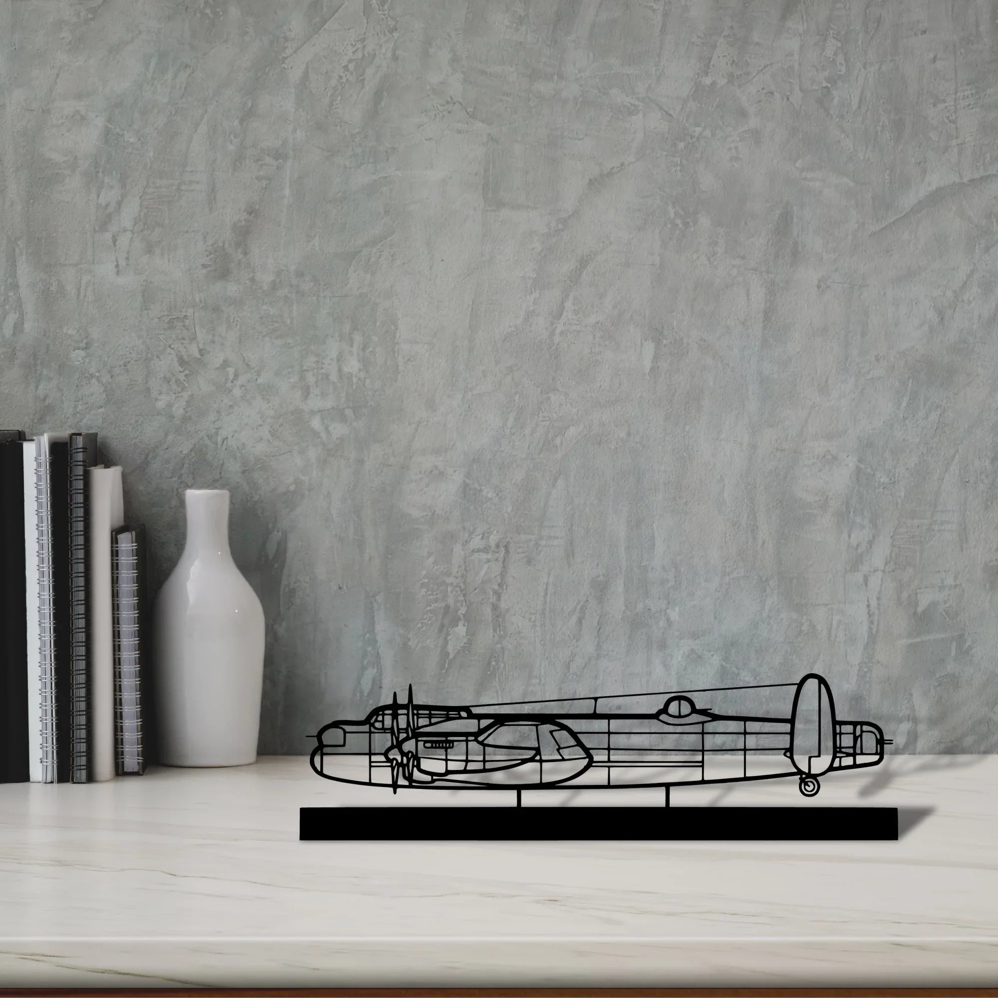 avro-lancaster Silhouette Metal Art Stand - Turbo Silhouette