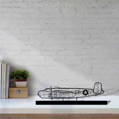 b-25h-2 Silhouette Metal Art Stand - Turbo Silhouette