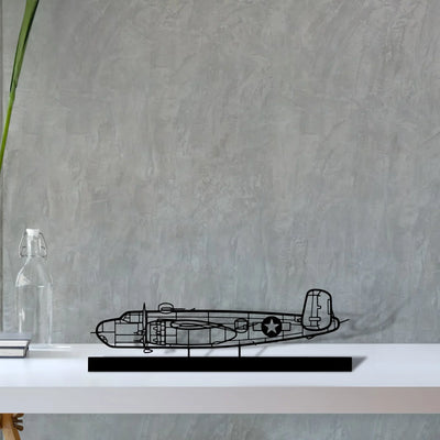 b-25h Silhouette Metal Art Stand - Turbo Silhouette