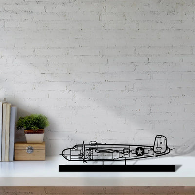 b-25h Silhouette Metal Art Stand - Turbo Silhouette