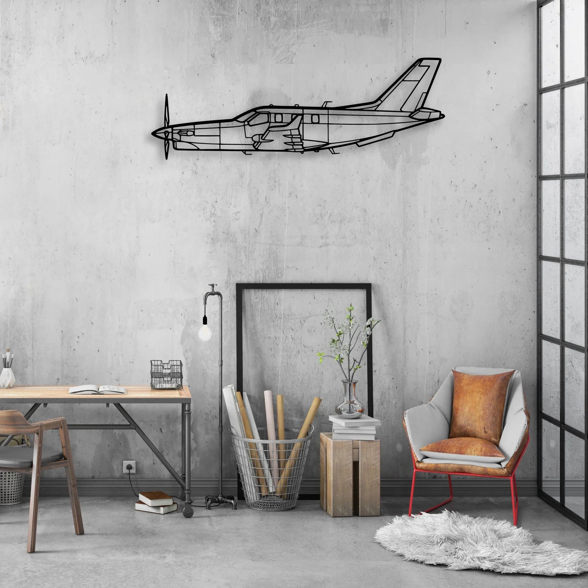 B-70 2 Classic Aircraft Silhouette Metal Wall Art - Aviation Hangar Decor