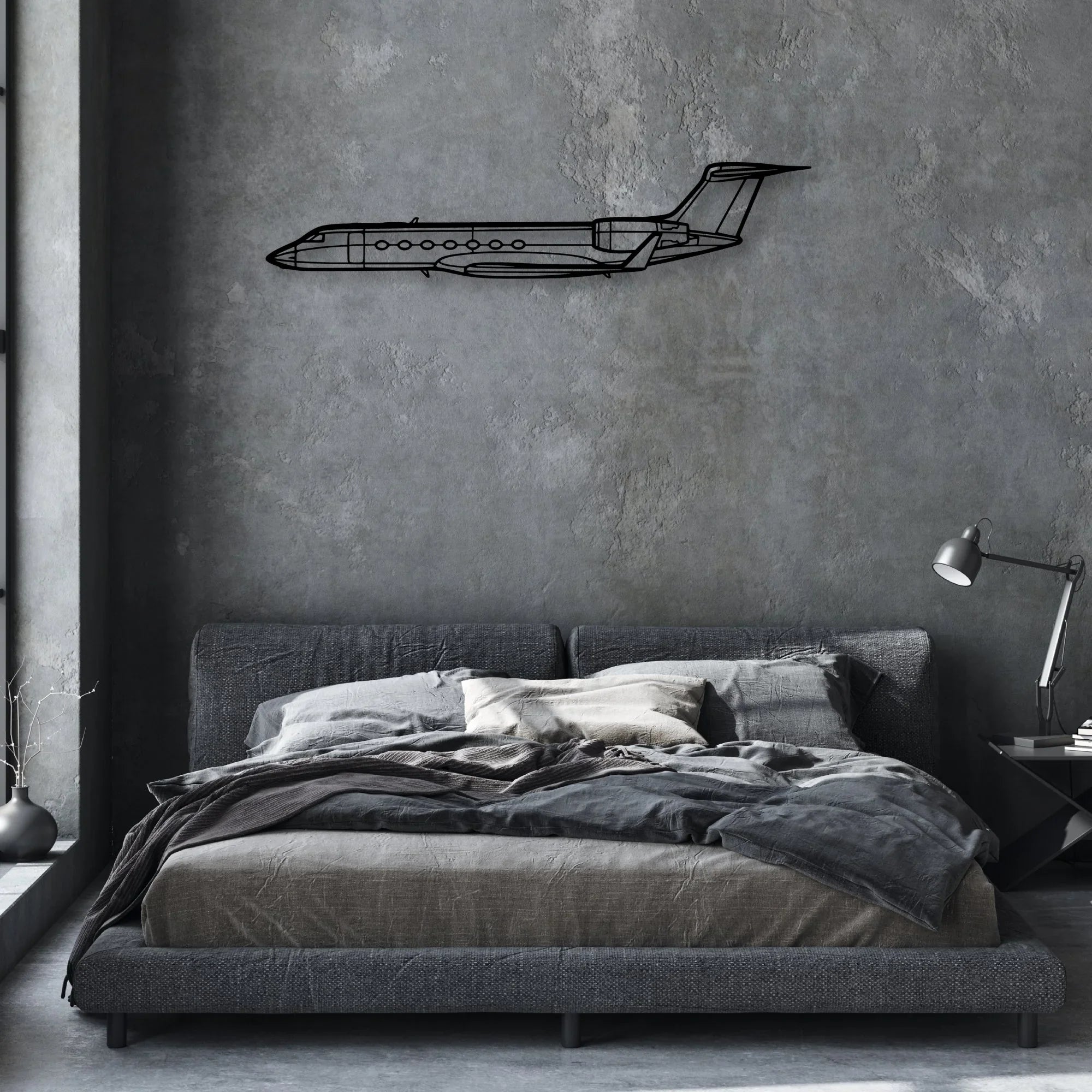 B25J 3 Classic Aircraft Silhouette Metal Wall Art - Aviation Hangar Decor