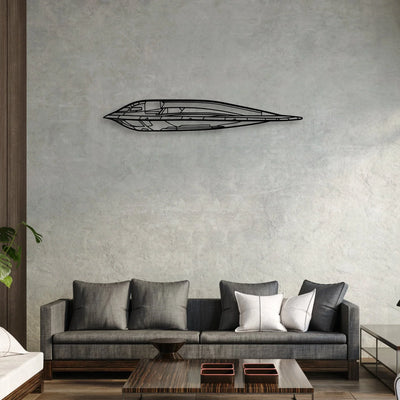 B52 Spirit Classic Aircraft Silhouette Metal Wall Art - Aviation Hangar Decor
