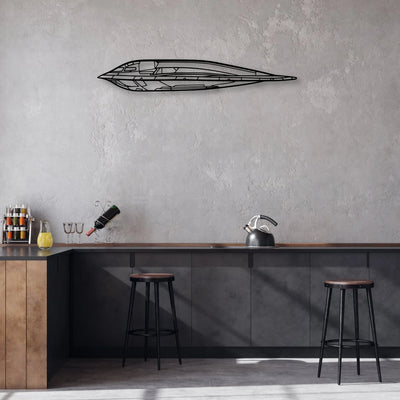 B52 Spirit Classic Aircraft Silhouette Metal Wall Art - Aviation Hangar Decor