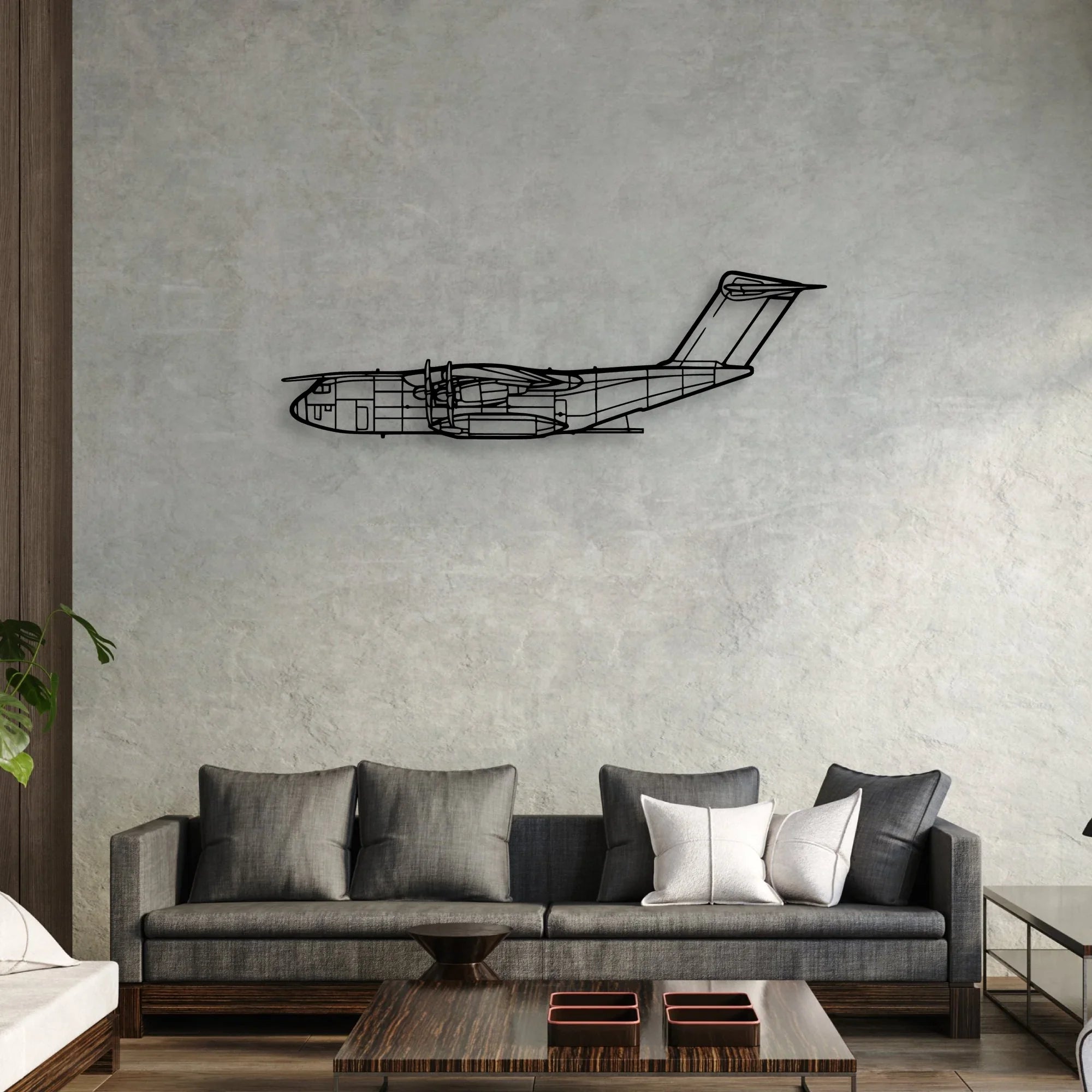 B737 300 2 Classic Aircraft Silhouette Metal Wall Art - Aviation Hangar Decor