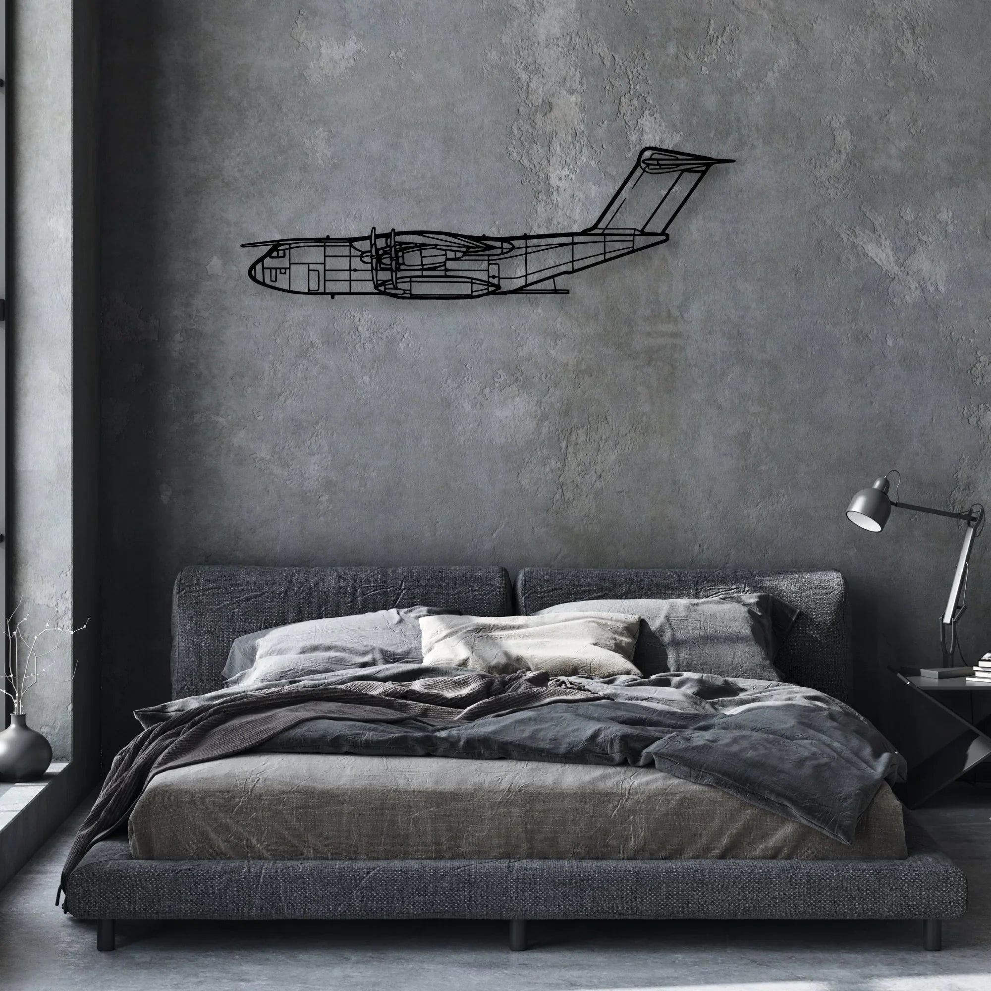 B737 300 2 Classic Aircraft Silhouette Metal Wall Art - Aviation Hangar Decor