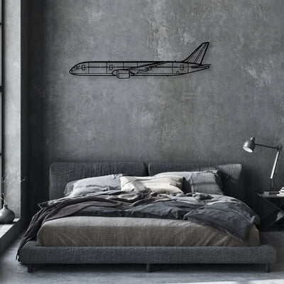 B787 Dreamliner Classic Aircraft Silhouette Metal Wall Art - Aviation Hangar Decor