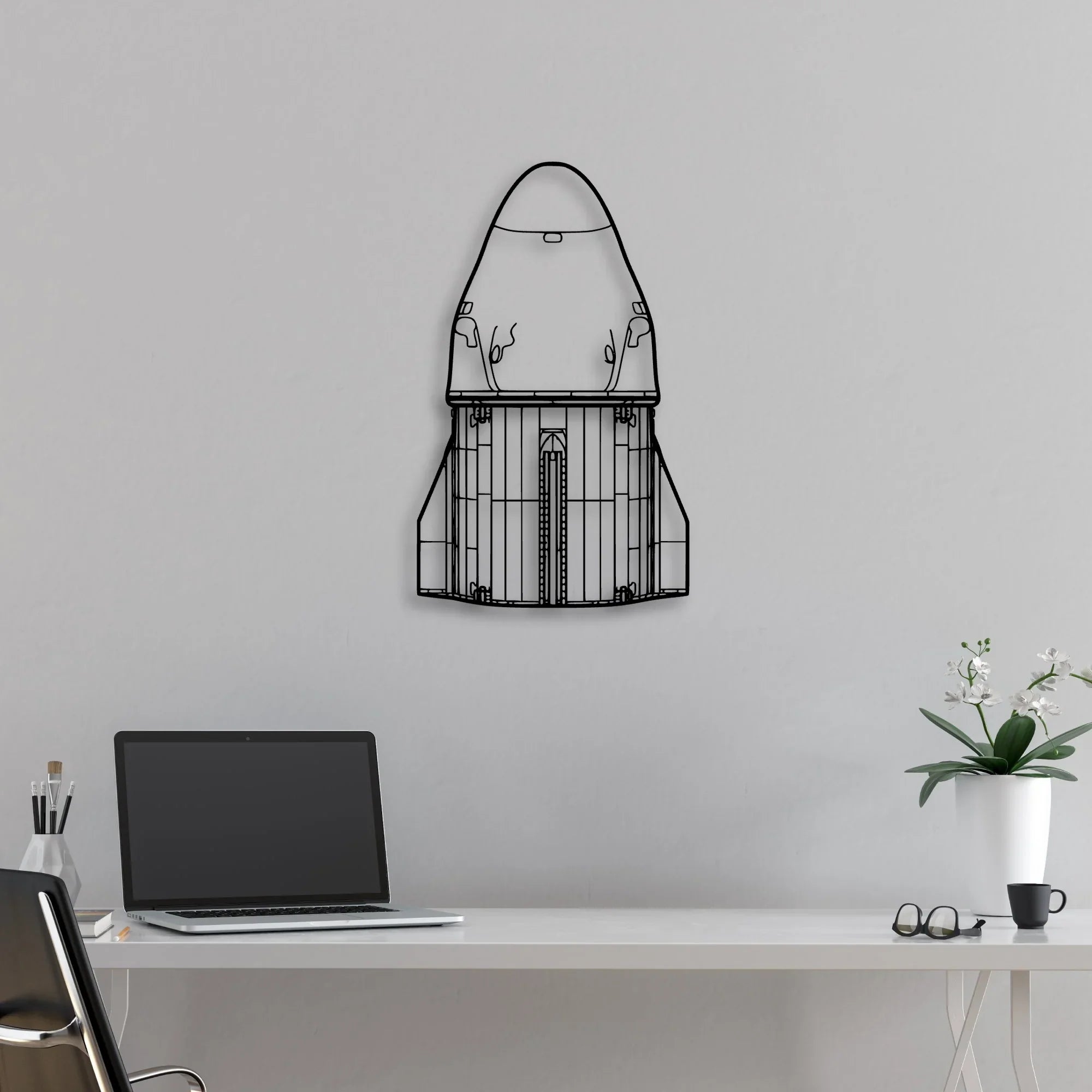 Baron 58 2 Classic Aircraft Silhouette Metal Wall Art - Aviation Hangar Decor