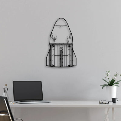 Baron 58 2 Classic Aircraft Silhouette Metal Wall Art - Aviation Hangar Decor