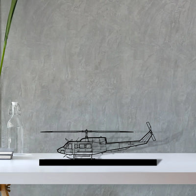 bell-212-sentry-2 Silhouette Metal Art Stand - Turbo Silhouette