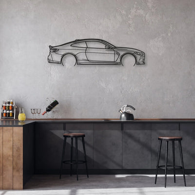 bmw m4 csl Classic Silhouette Metal Wall Art - Automotive Garage Decor