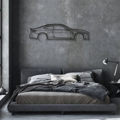 bmw m4 csl Classic Silhouette Metal Wall Art - Automotive Garage Decor