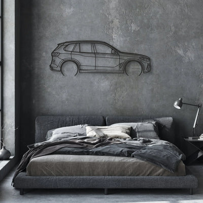 bmw x5 Classic Silhouette Metal Wall Art - Automotive Garage Decor