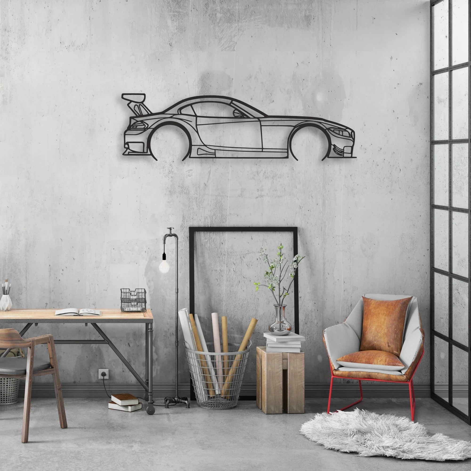 bmw z4 e89 Classic Silhouette Metal Wall Art - Automotive Garage Decor