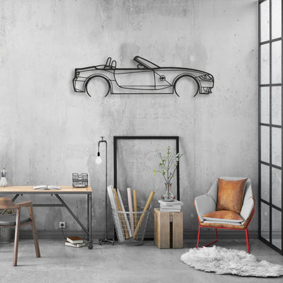 bmw z4m roadster Classic Silhouette Metal Wall Art - Automotive Garage Decor