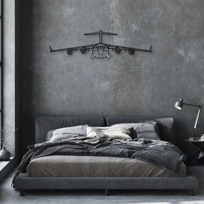 Boeing C17 Classic Aircraft Silhouette Metal Wall Art - Aviation Hangar Decor