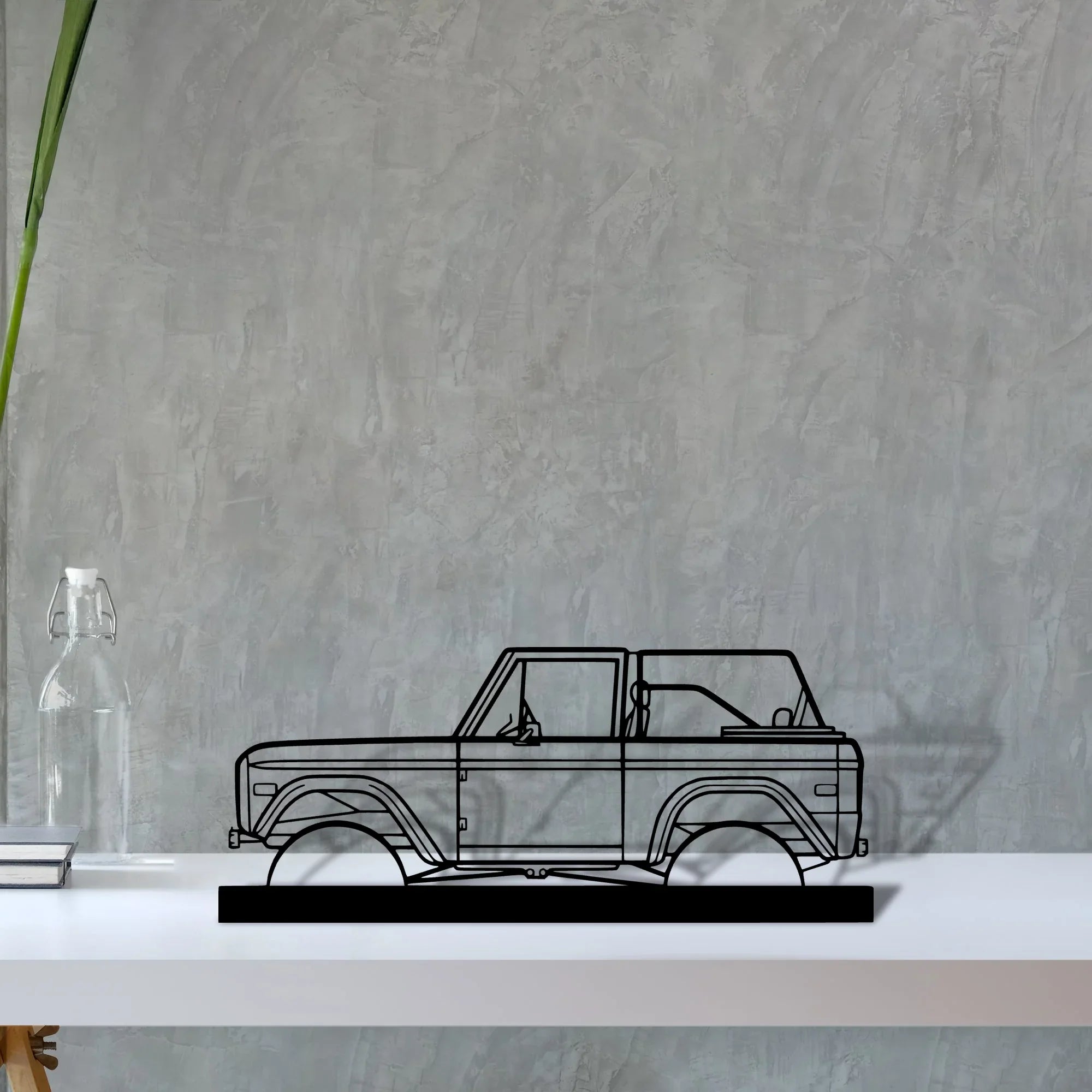 bronco-1971 Silhouette Metal Art Stand - Turbo Silhouette