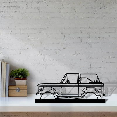 bronco-1971 Silhouette Metal Art Stand - Turbo Silhouette