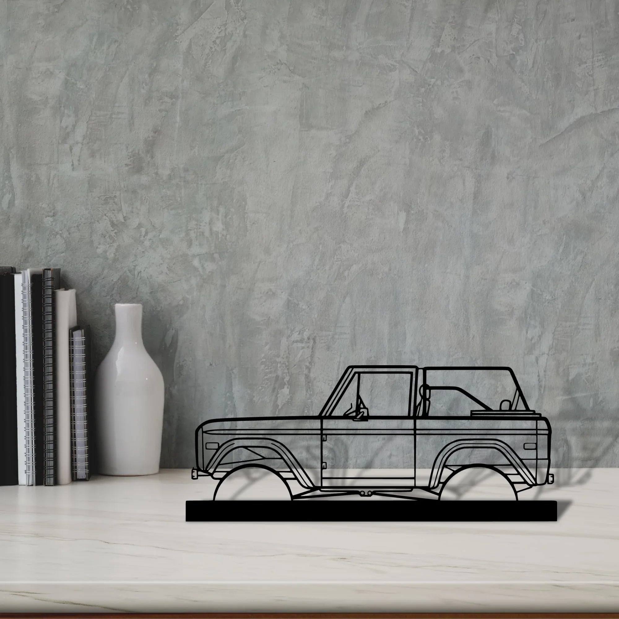 bronco-1971 Silhouette Metal Art Stand - Turbo Silhouette