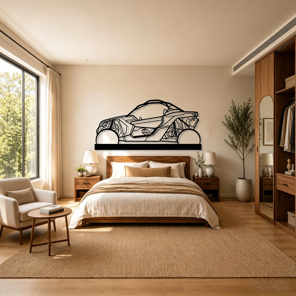 Buggy X3 Silhouette Metal Art Stand - Classic Car Garage Decor