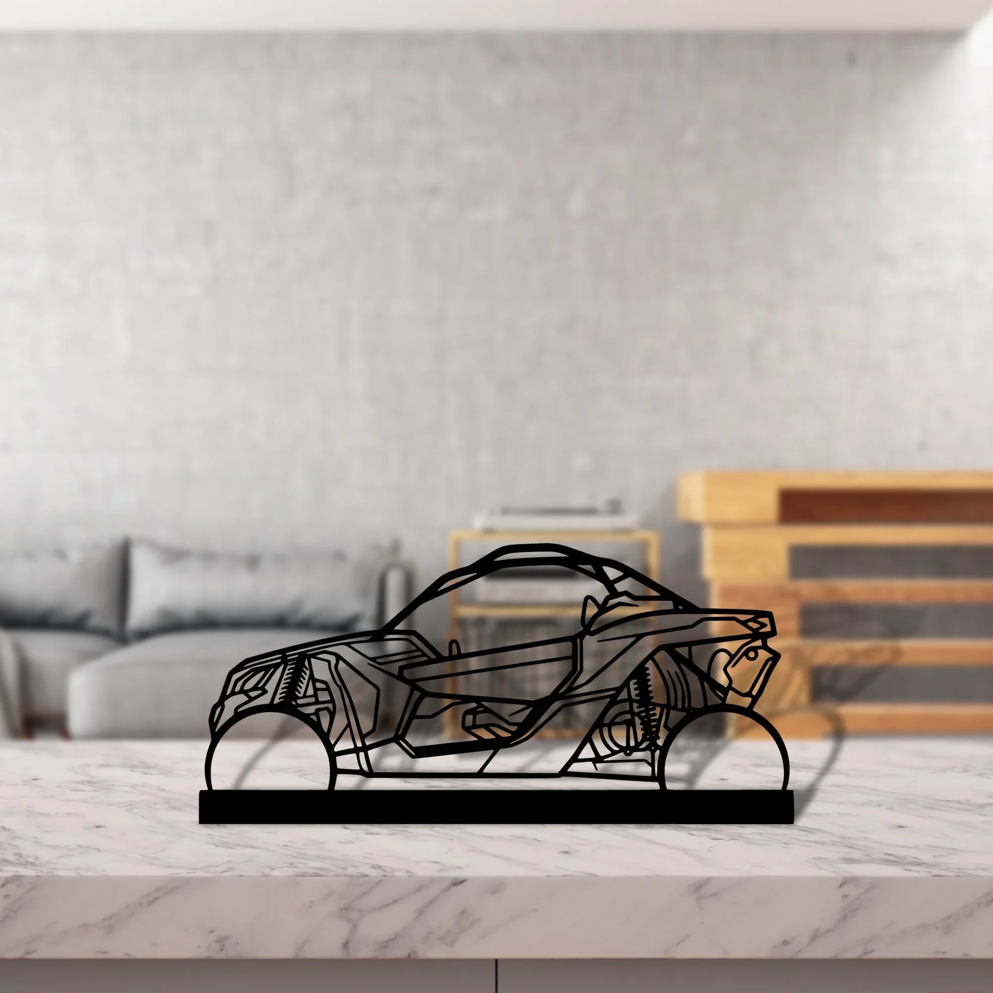 buggy-x3 Silhouette Metal Art Stand - Turbo Silhouette