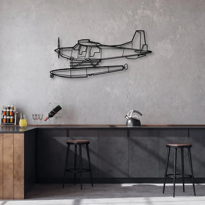Bush Hawk XP Classic Aircraft Silhouette Metal Wall Art - Aviation Hangar Decor