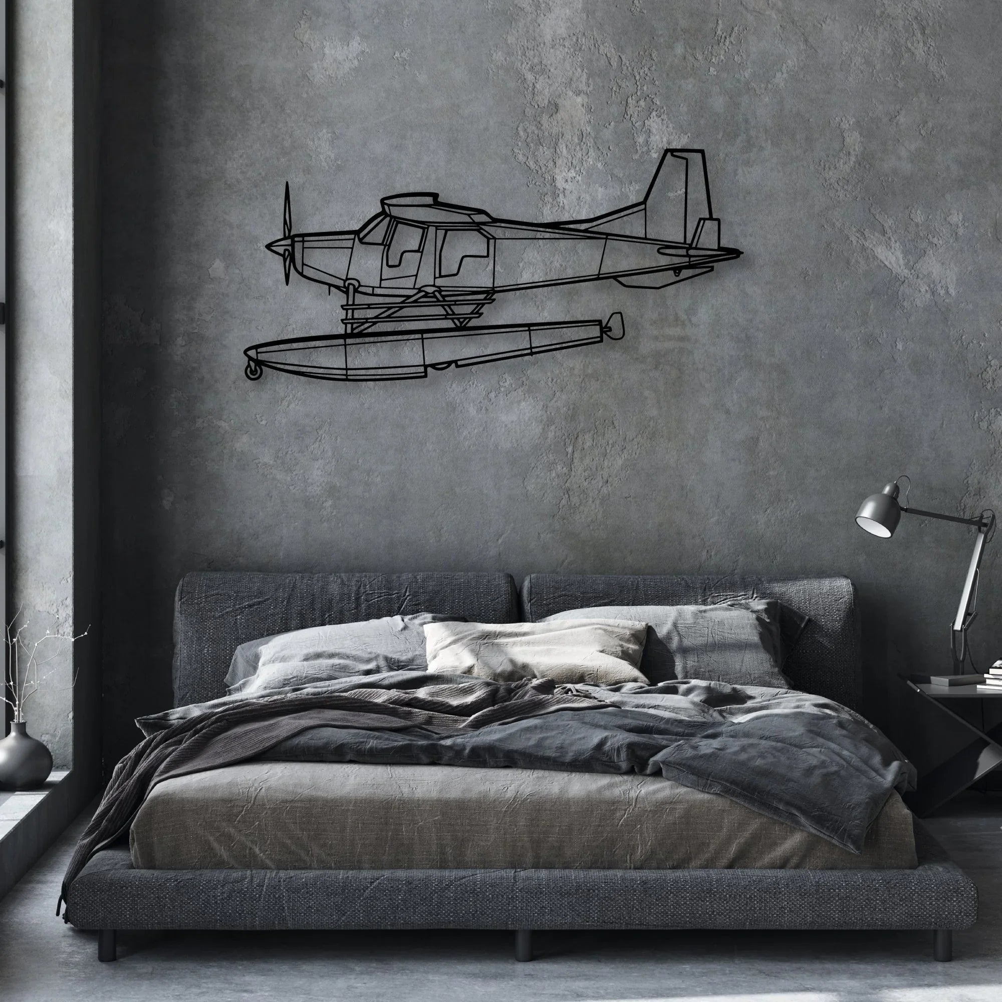 Bush Hawk XP Classic Aircraft Silhouette Metal Wall Art - Aviation Hangar Decor