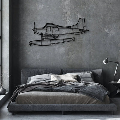 Bush Hawk XP Classic Aircraft Silhouette Metal Wall Art - Aviation Hangar Decor