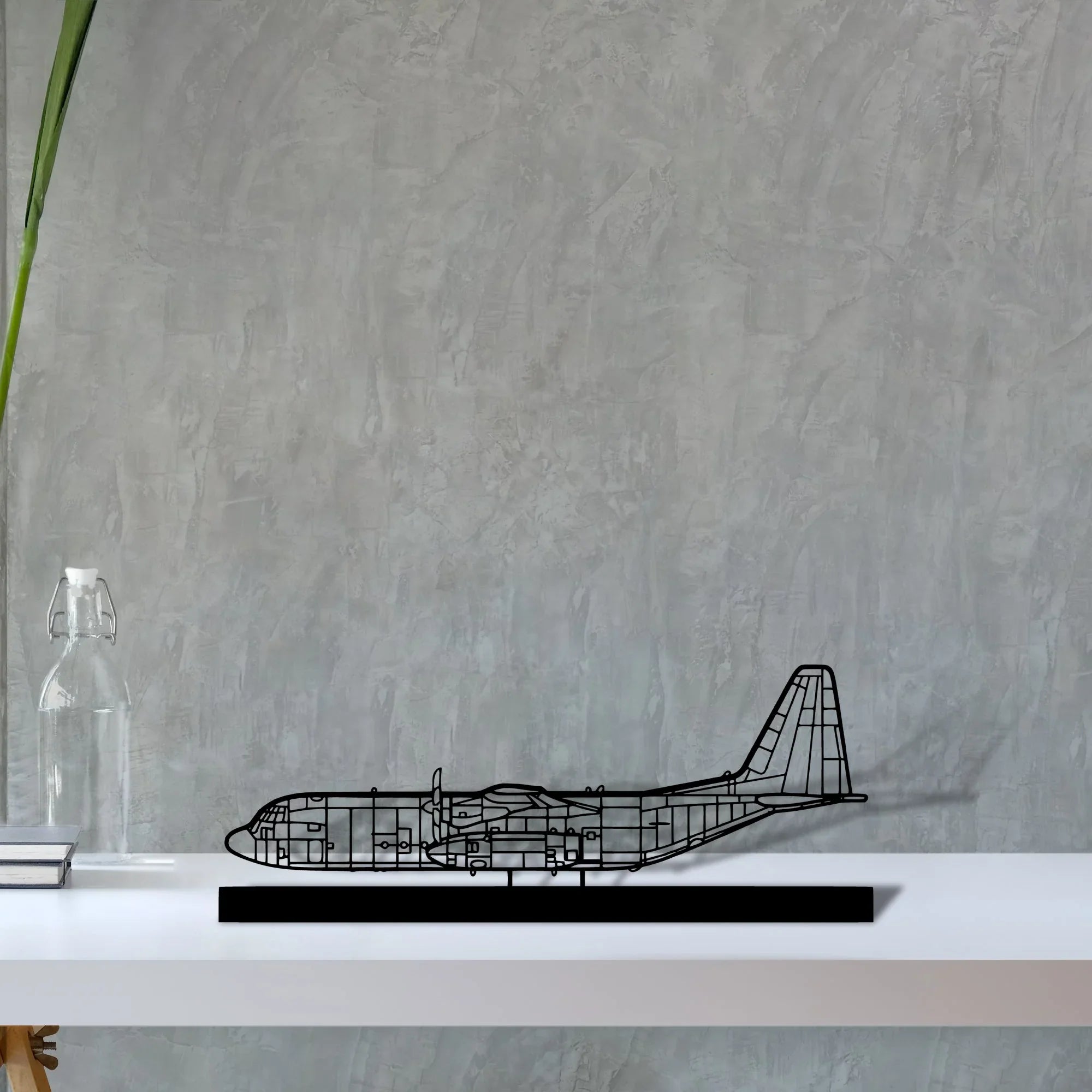 c-130 Silhouette Metal Art Stand - Turbo Silhouette