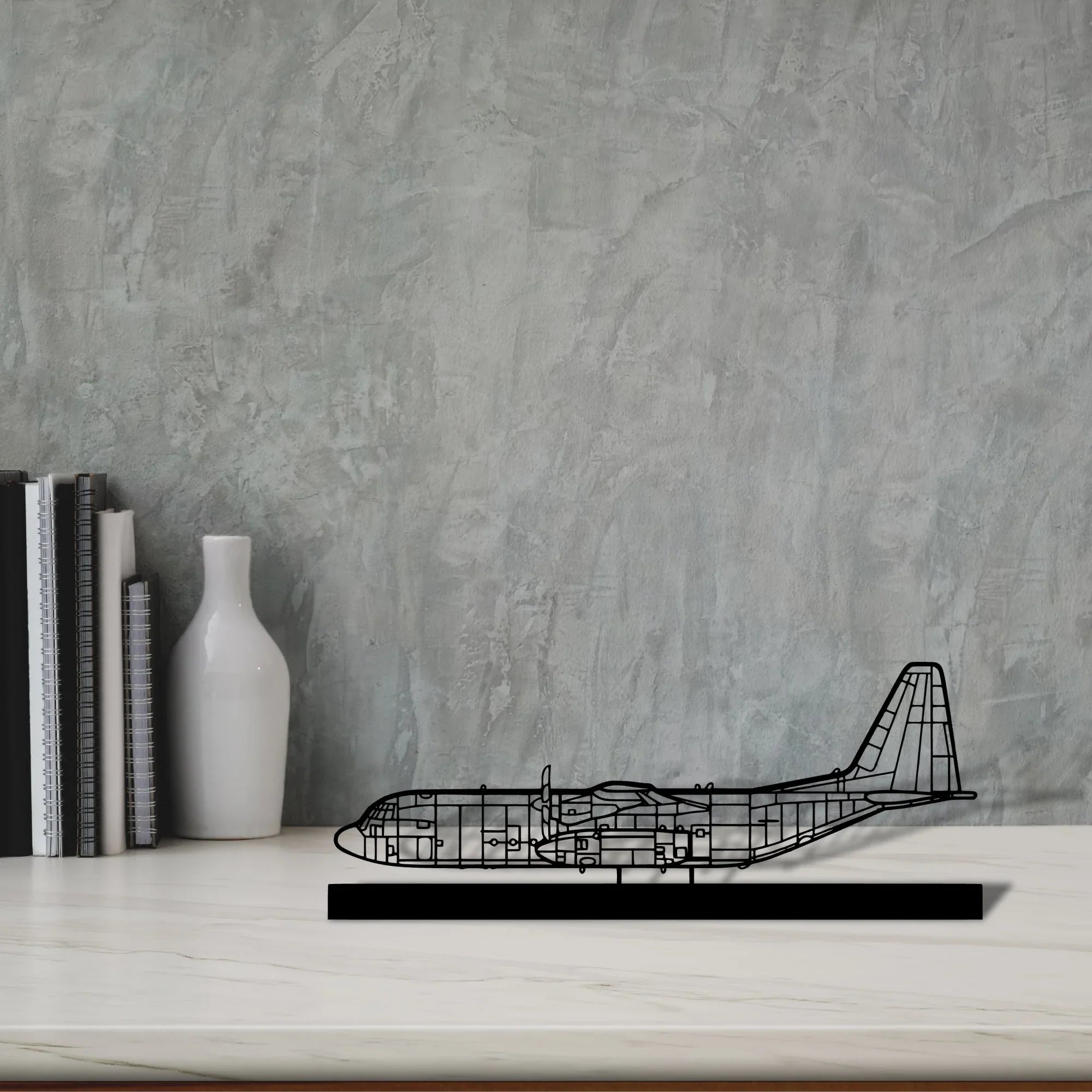 c-130 Silhouette Metal Art Stand - Turbo Silhouette