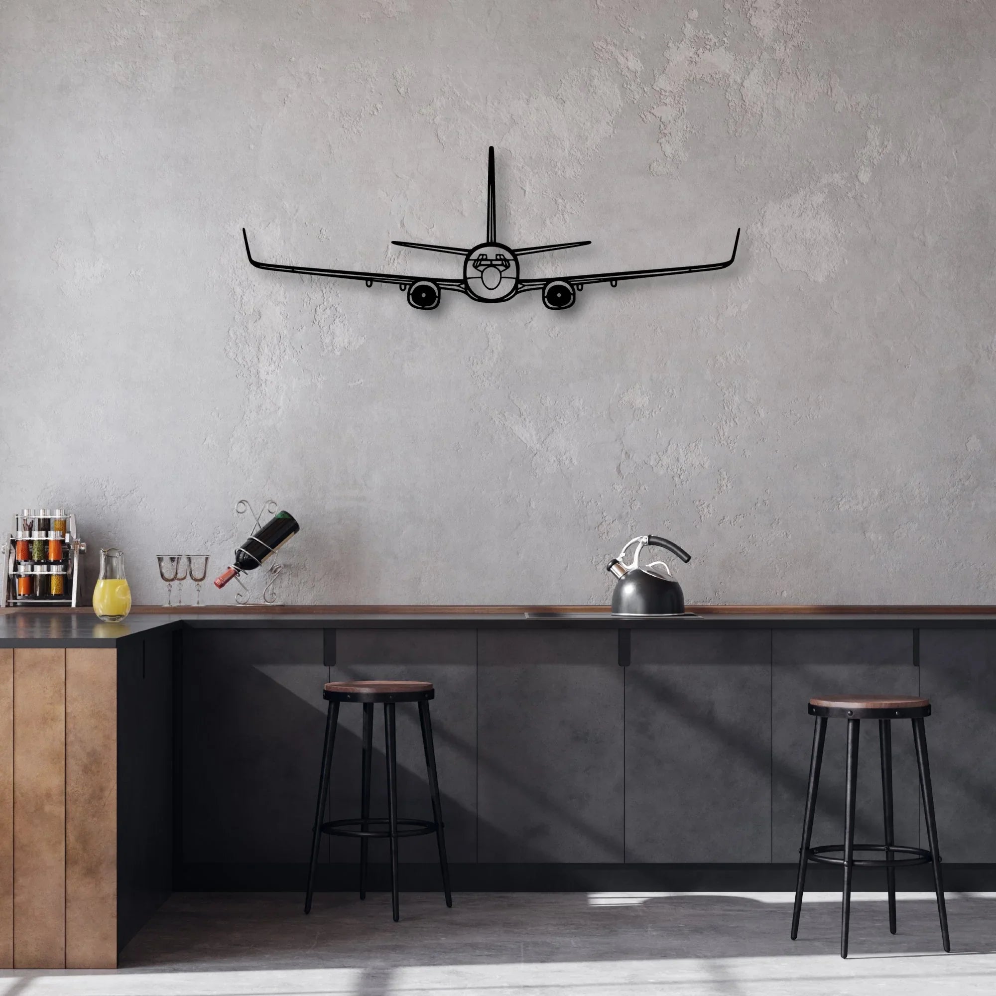 C-40A Clipper Classic Aircraft Silhouette Metal Wall Art - Aviation Hangar Decor