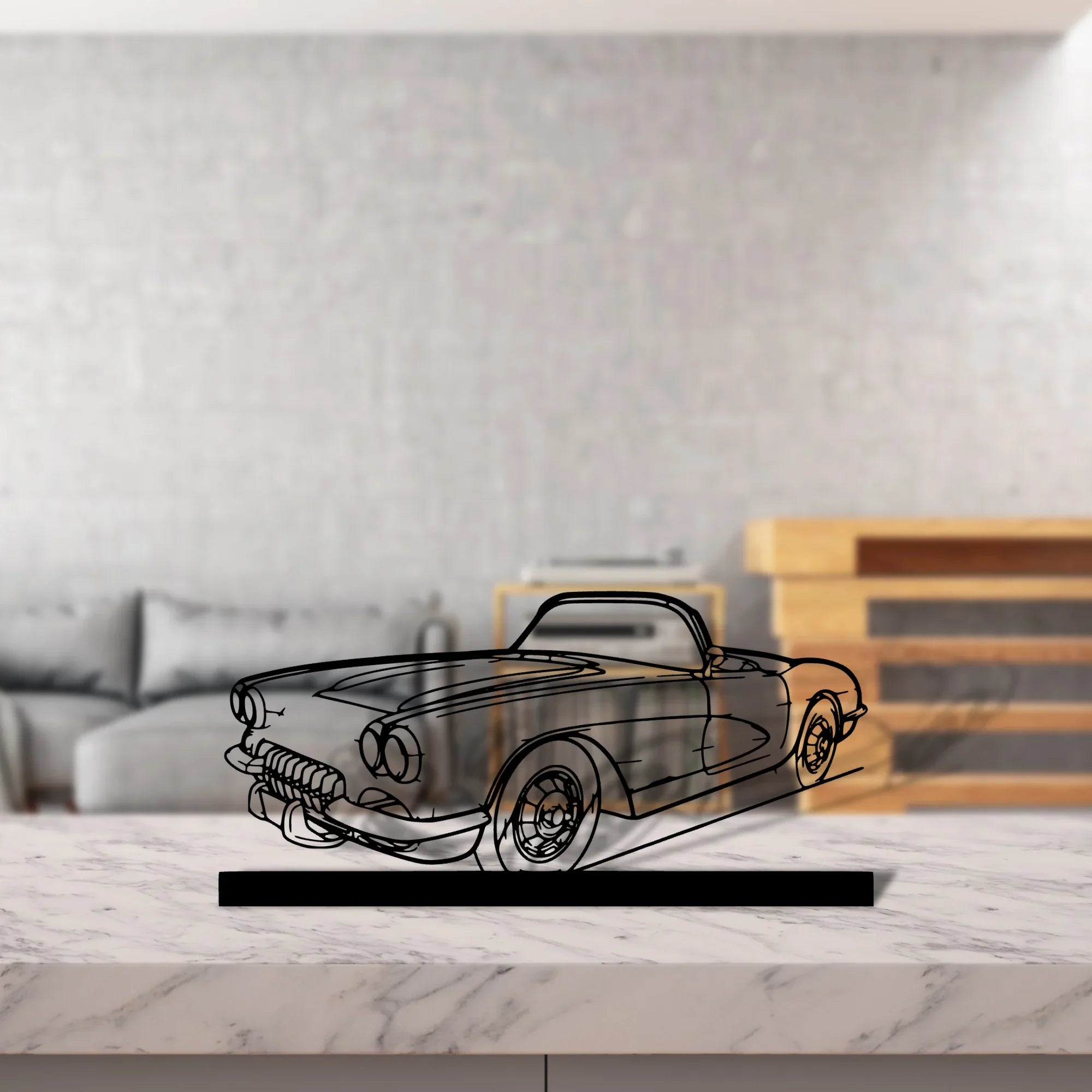 c1-1960 Silhouette Metal Art Stand - Turbo Silhouette