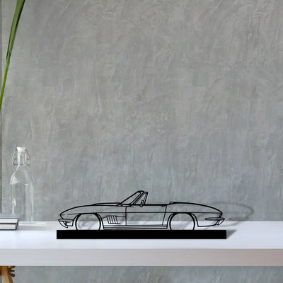 c2-convertible-1967 Silhouette Metal Art Stand - Turbo Silhouette