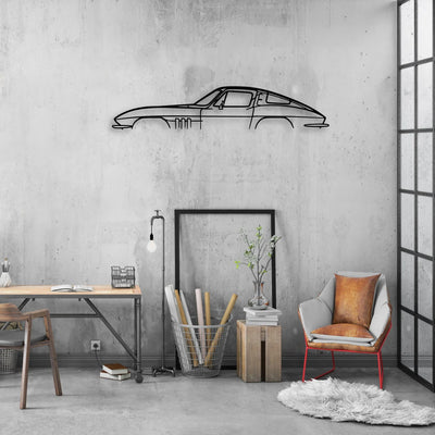 c2 Classic Silhouette Metal Wall Art - Automotive Garage Decor