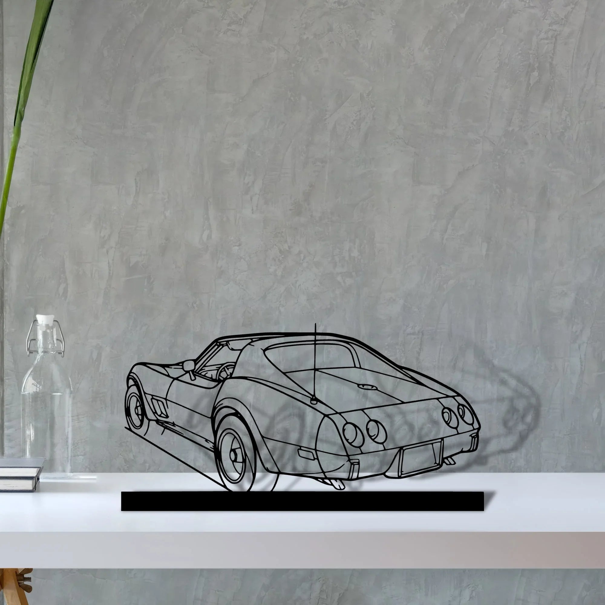 c3-1976 Silhouette Metal Art Stand - Turbo Silhouette