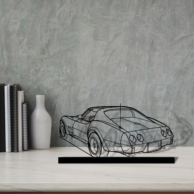 c3-1976 Silhouette Metal Art Stand - Turbo Silhouette
