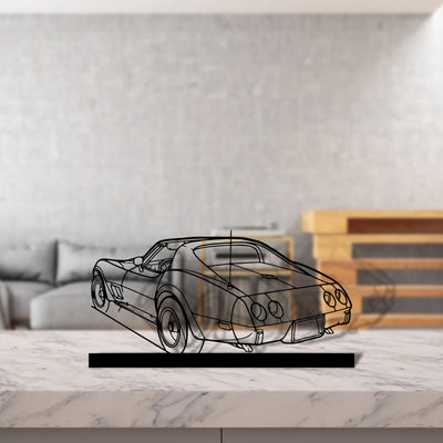 c3-1976 Silhouette Metal Art Stand - Turbo Silhouette