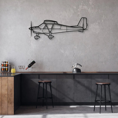 C42B 2 Classic Aircraft Silhouette Metal Wall Art - Aviation Hangar Decor