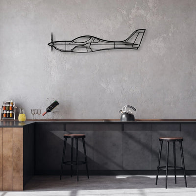 C42B 3 Classic Aircraft Silhouette Metal Wall Art - Aviation Hangar Decor