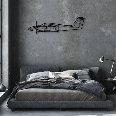 C45 H Expeditor Classic Aircraft Silhouette Metal Wall Art - Aviation Hangar Decor