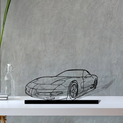 c5-2002 Silhouette Metal Art Stand - Turbo Silhouette