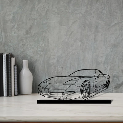c5-2002 Silhouette Metal Art Stand - Turbo Silhouette
