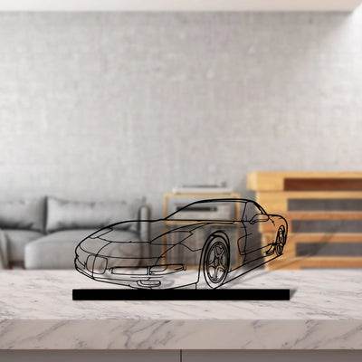 c5-2002 Silhouette Metal Art Stand - Turbo Silhouette